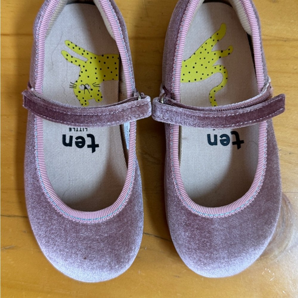 Ten Little Kids Velvet Ballet Flats  - Dusty Rose